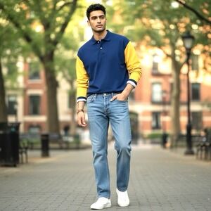 Polo Ralph Lauren Hampton Straight Leg Jeans Men's 42 x 32 Blue Preppy